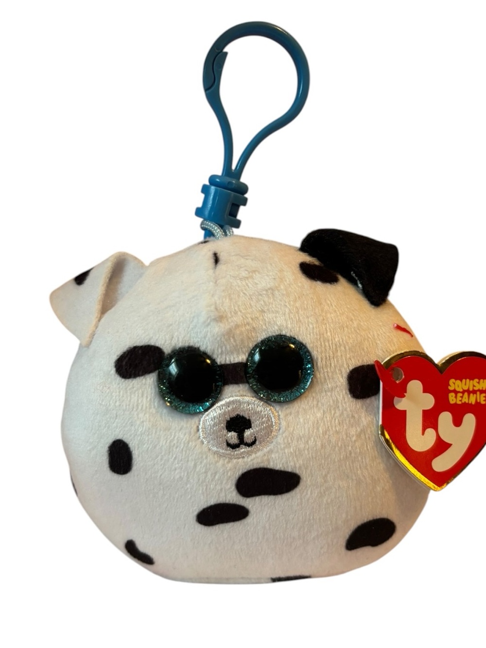 TY Squishy Beanies Fetch The Dog Plush Bag Clip With Damaged Tag Dalmatian